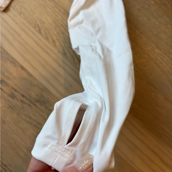 Emahn New Lycra Athletic White Long Sleeve Crop Top XS - Picture 5 of 8